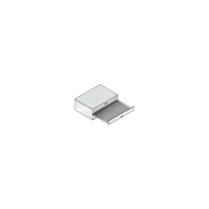 Drawing cabinet, A1, 3 drawers, height 420 mm, traffic white.