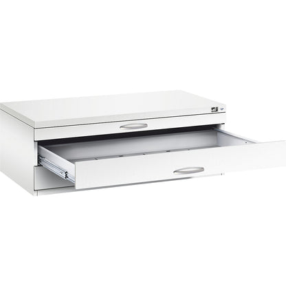 Drawing cabinet, A1, 3 drawers, height 420 mm, traffic white.