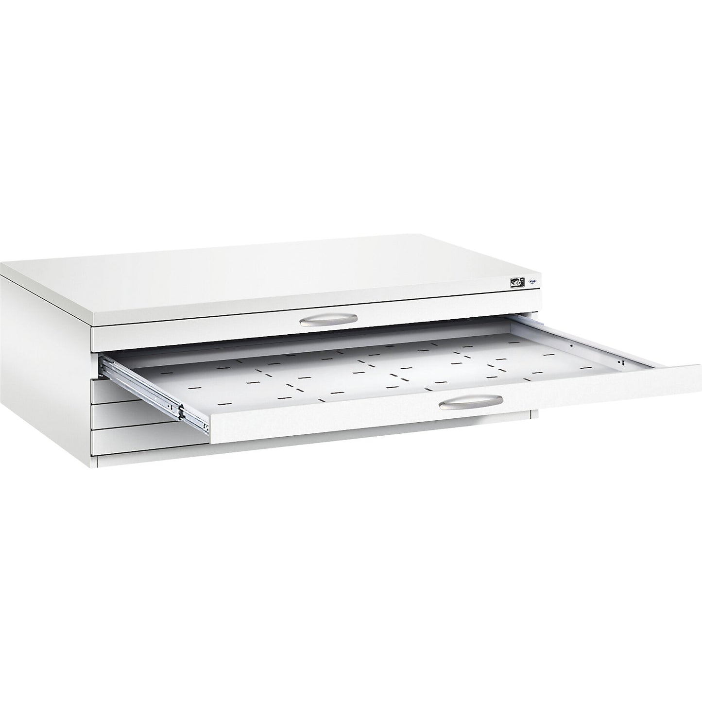 Drawing cabinet, A0, 5 drawers, height 420 mm, traffic white.