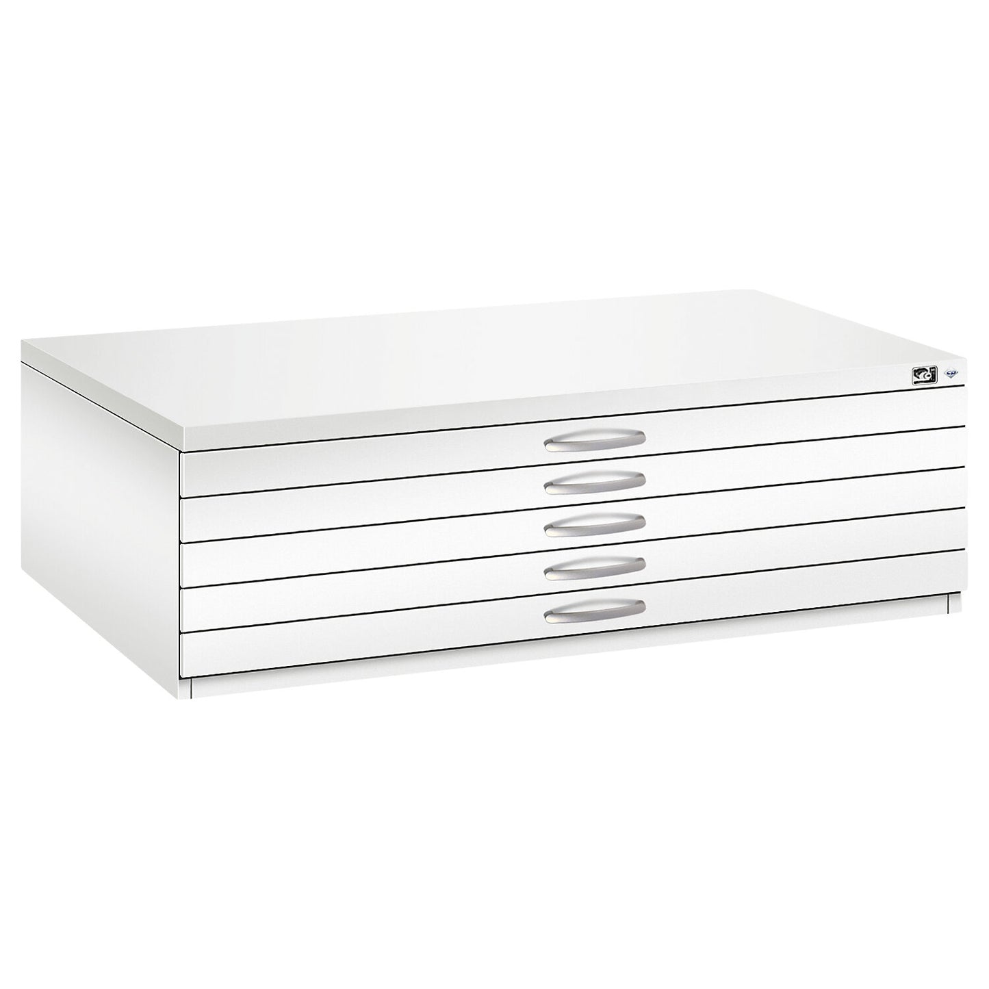 Drawing cabinet, A0, 5 drawers, height 420 mm, traffic white.