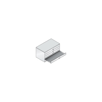 Drawing cabinet, A0, 5 drawers, height 760 mm, traffic white.
