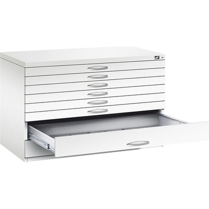 Drawing cabinet, A1, 8 drawers, height 760 mm, traffic white.
