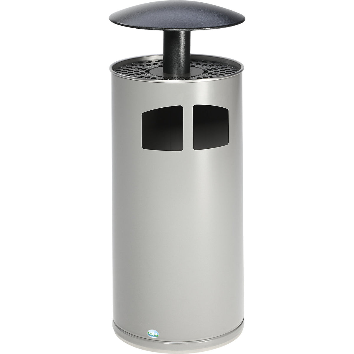 Waste collector/ashtray including inner container, capacity 75 l, antique silver.