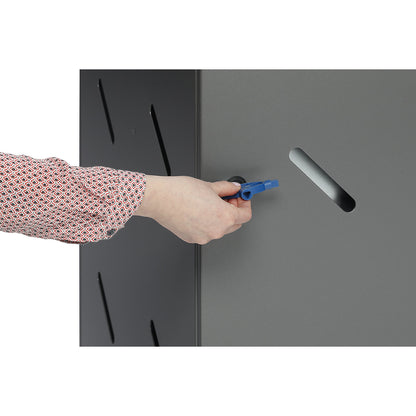 Waste collection station, 4 deposit holes, capacity 200 l, iron glimmer.