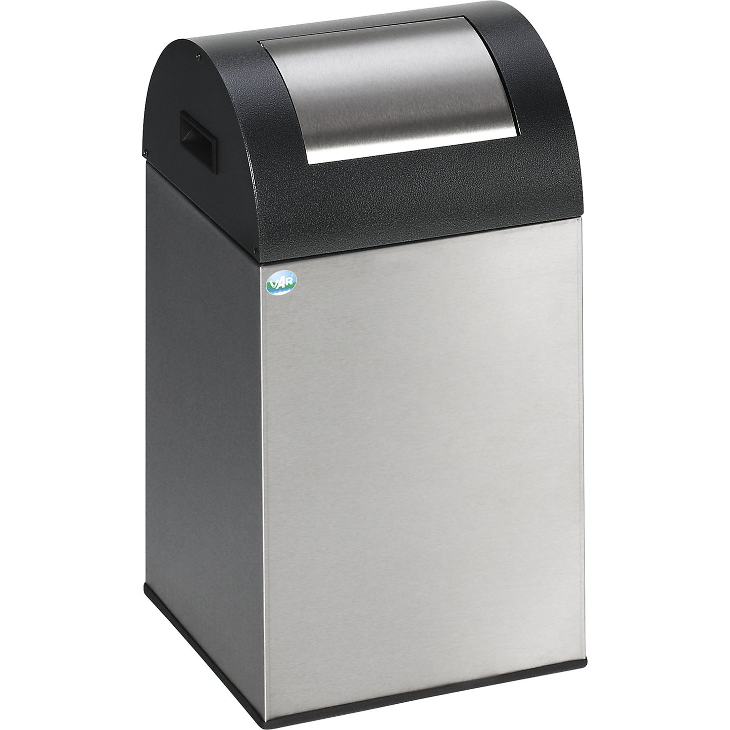 Self extinguishing recyclable waste collector, capacity 43 l, HxWxD 600 x 320 x 320 mm, stainless steel.