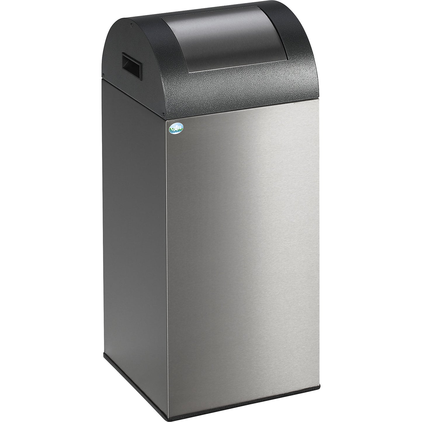 Self extinguishing recyclable waste collector, capacity 60 l, HxWxD 800 x 320 x 320 mm, stainless steel.