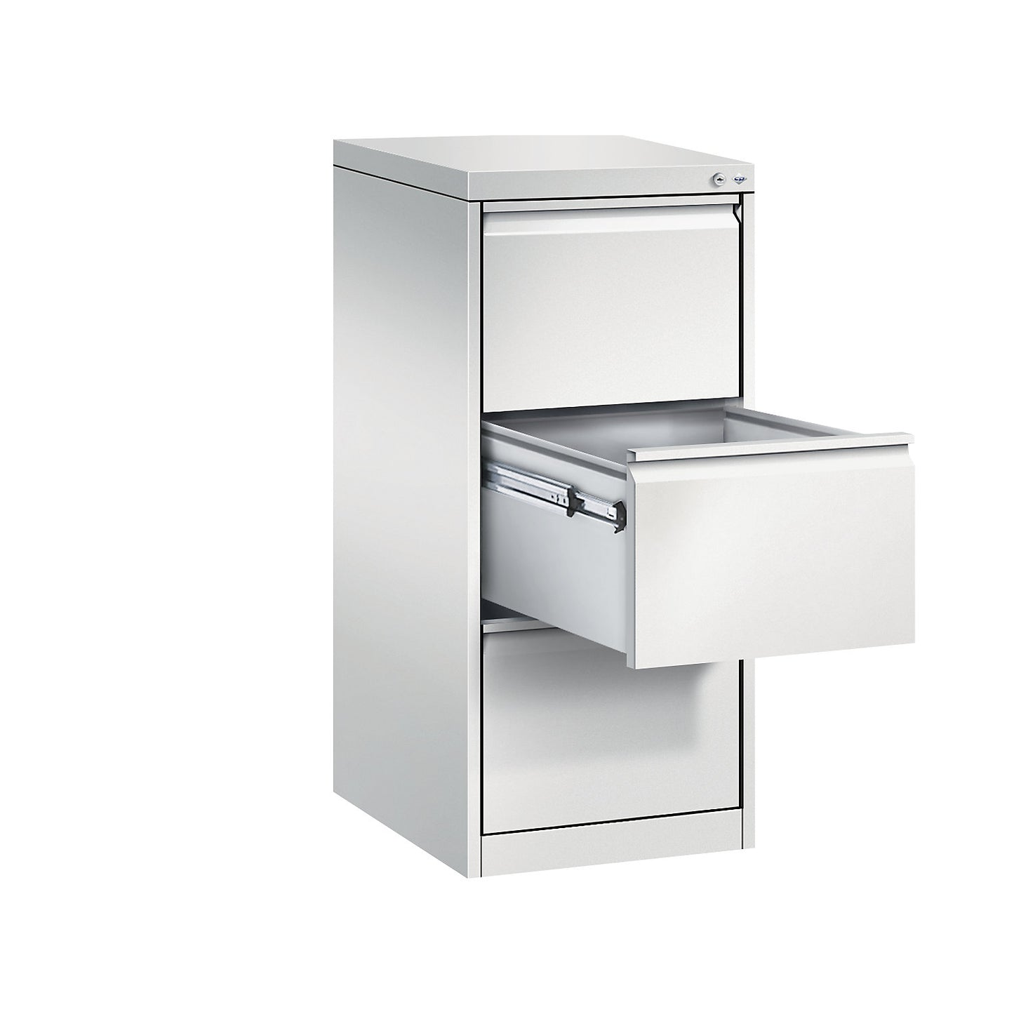 ACURADO suspension filing cabinet, 1 track, 3 drawers, light grey.