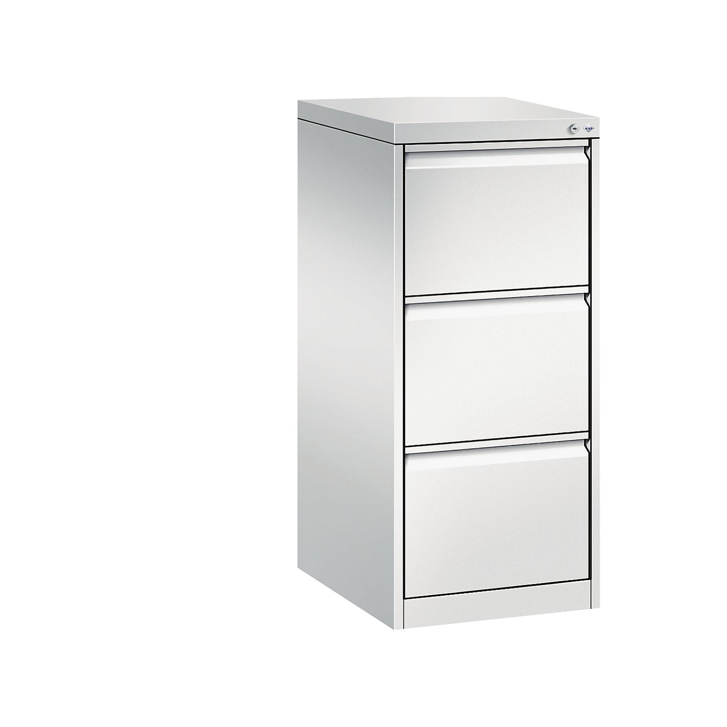 ACURADO suspension filing cabinet, 1 track, 3 drawers, light grey.