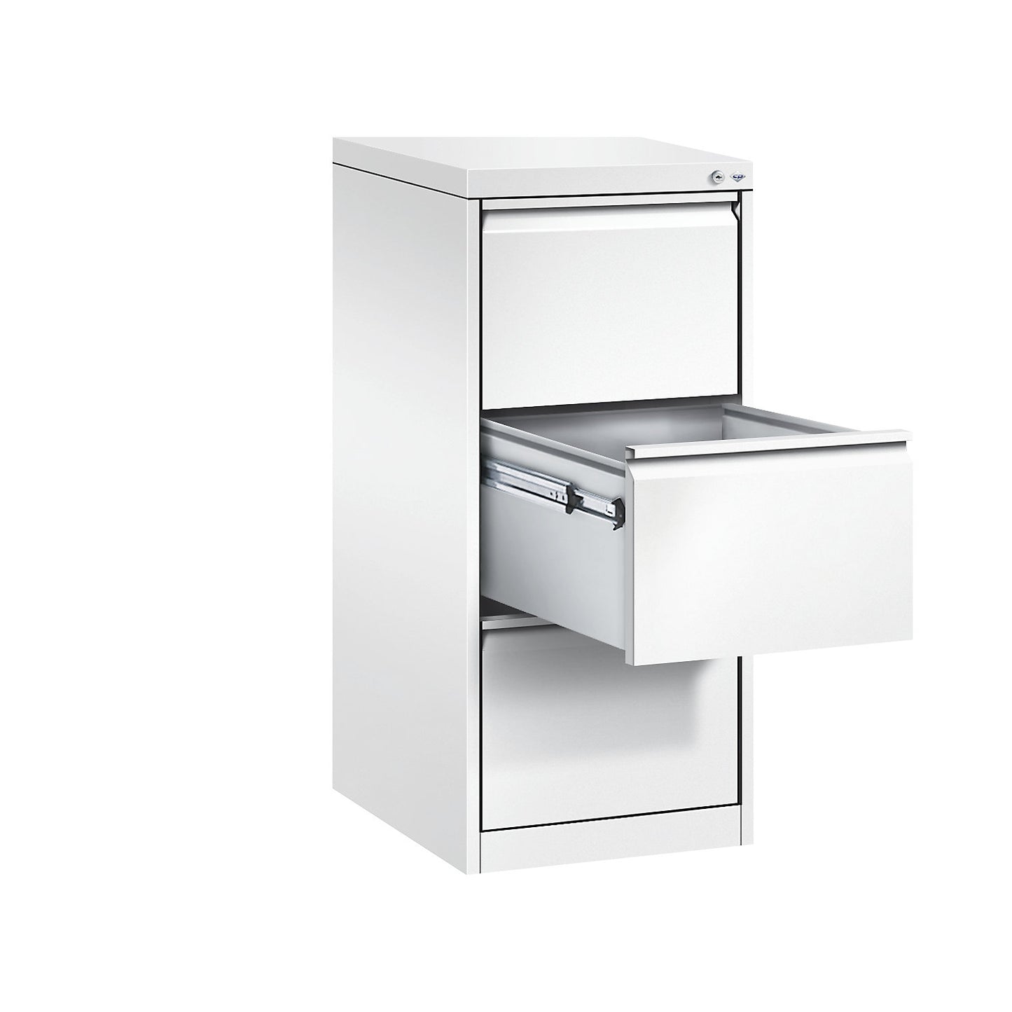 ACURADO suspension filing cabinet, 1 track, 3 drawers, traffic white.