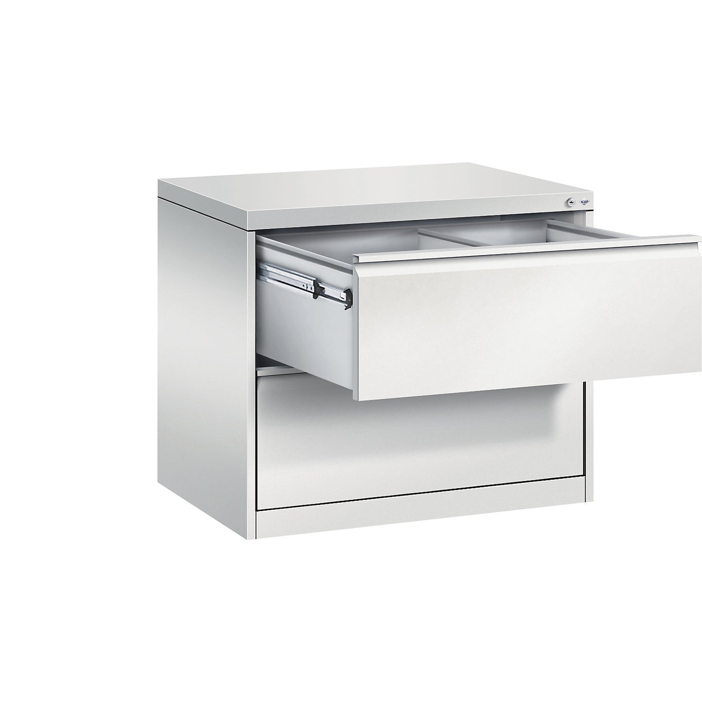 ACURADO suspension filing cabinet, 2 track, 2 drawers, light grey.