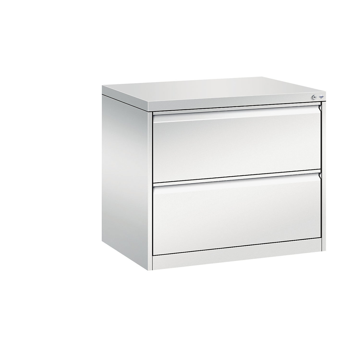 ACURADO suspension filing cabinet, 2 track, 2 drawers, light grey.