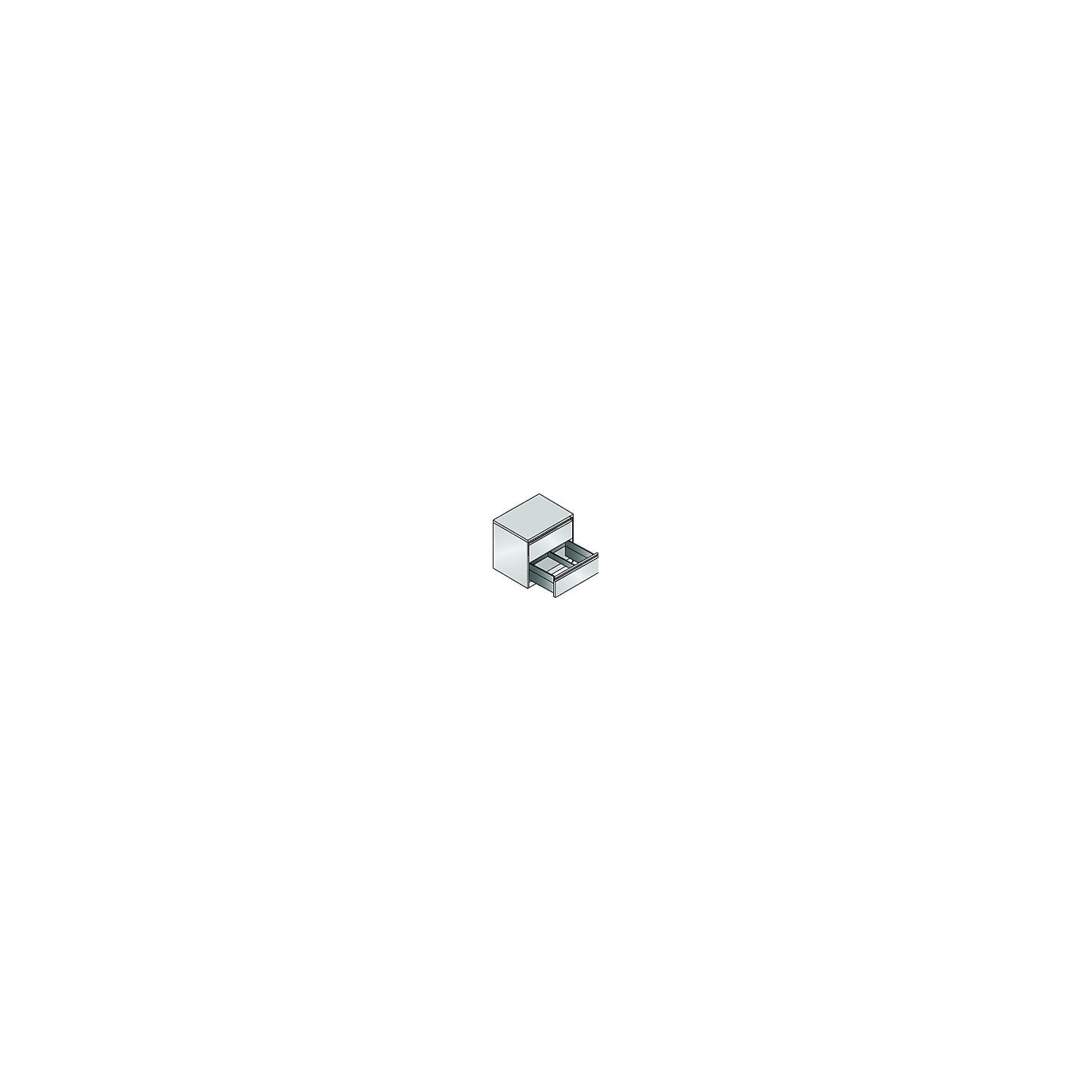 ACURADO suspension filing cabinet, 2 track, 2 drawers, light grey.