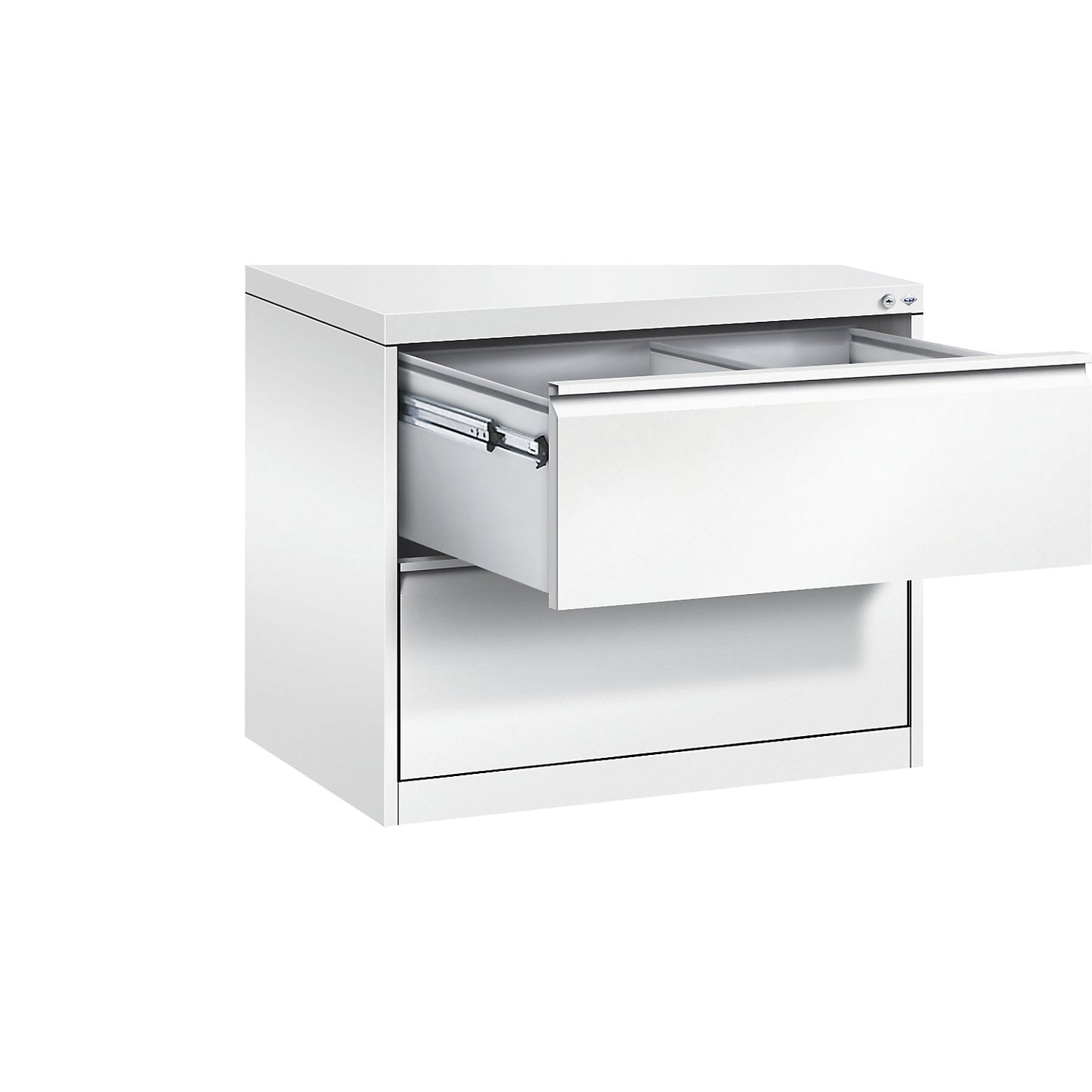 ACURADO suspension filing cabinet, 2 track, 2 drawers, traffic white.