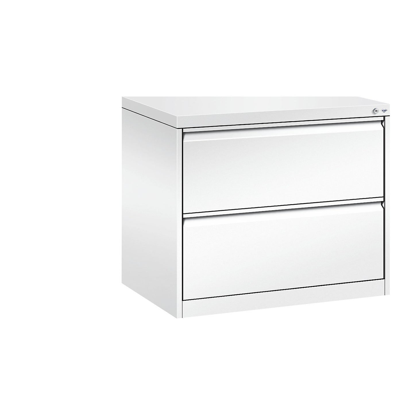 ACURADO suspension filing cabinet, 2 track, 2 drawers, traffic white.