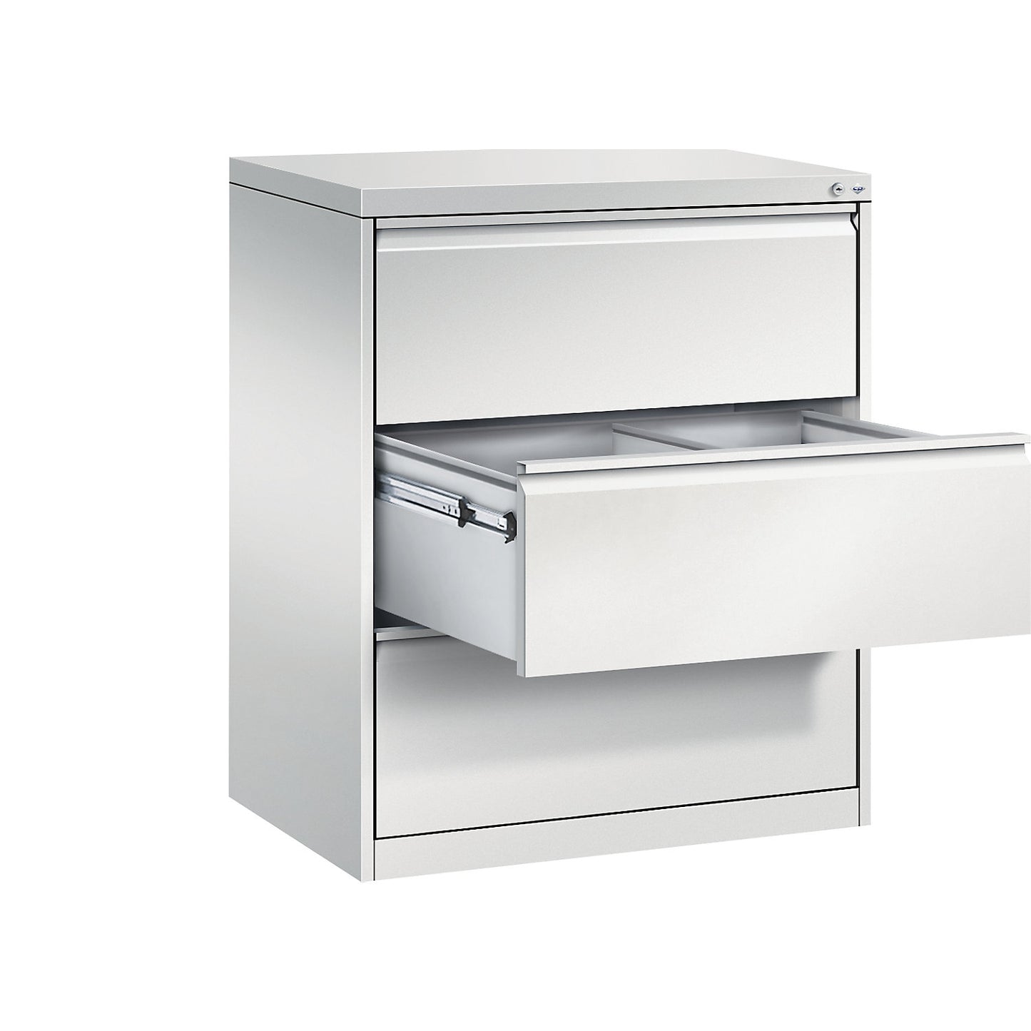 ACURADO suspension filing cabinet, 2 track, 3 drawers, light grey.
