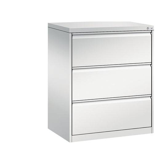 ACURADO suspension filing cabinet, 2 track, 3 drawers, light grey.