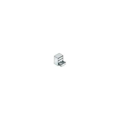 ACURADO suspension filing cabinet, 2 track, 3 drawers, light grey.
