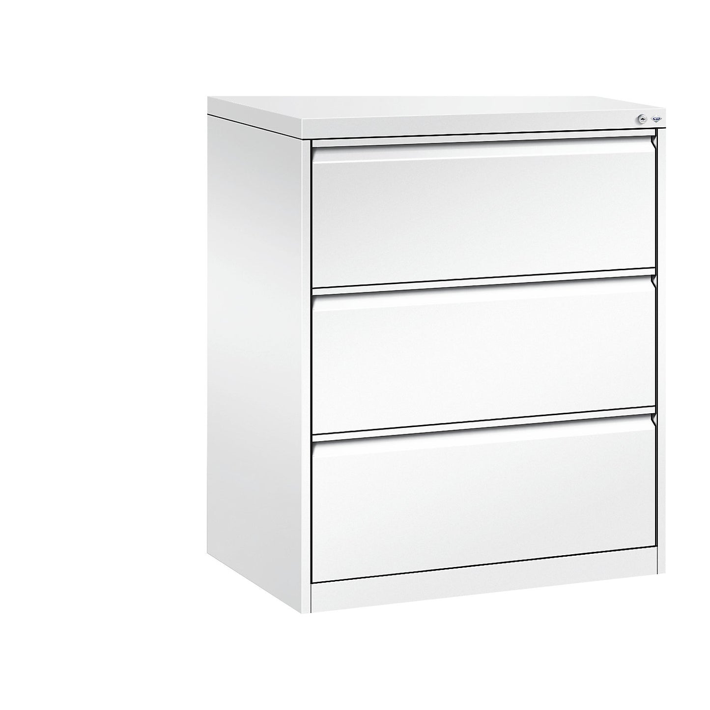 ACURADO suspension filing cabinet, 2 track, 3 drawers, traffic white.