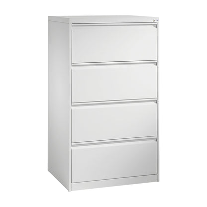 ACURADO suspension filing cabinet, 2 track, 4 drawers, light grey.