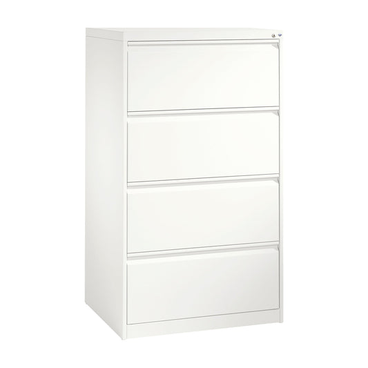 ACURADO suspension filing cabinet, 2 track, 4 drawers, traffic white.
