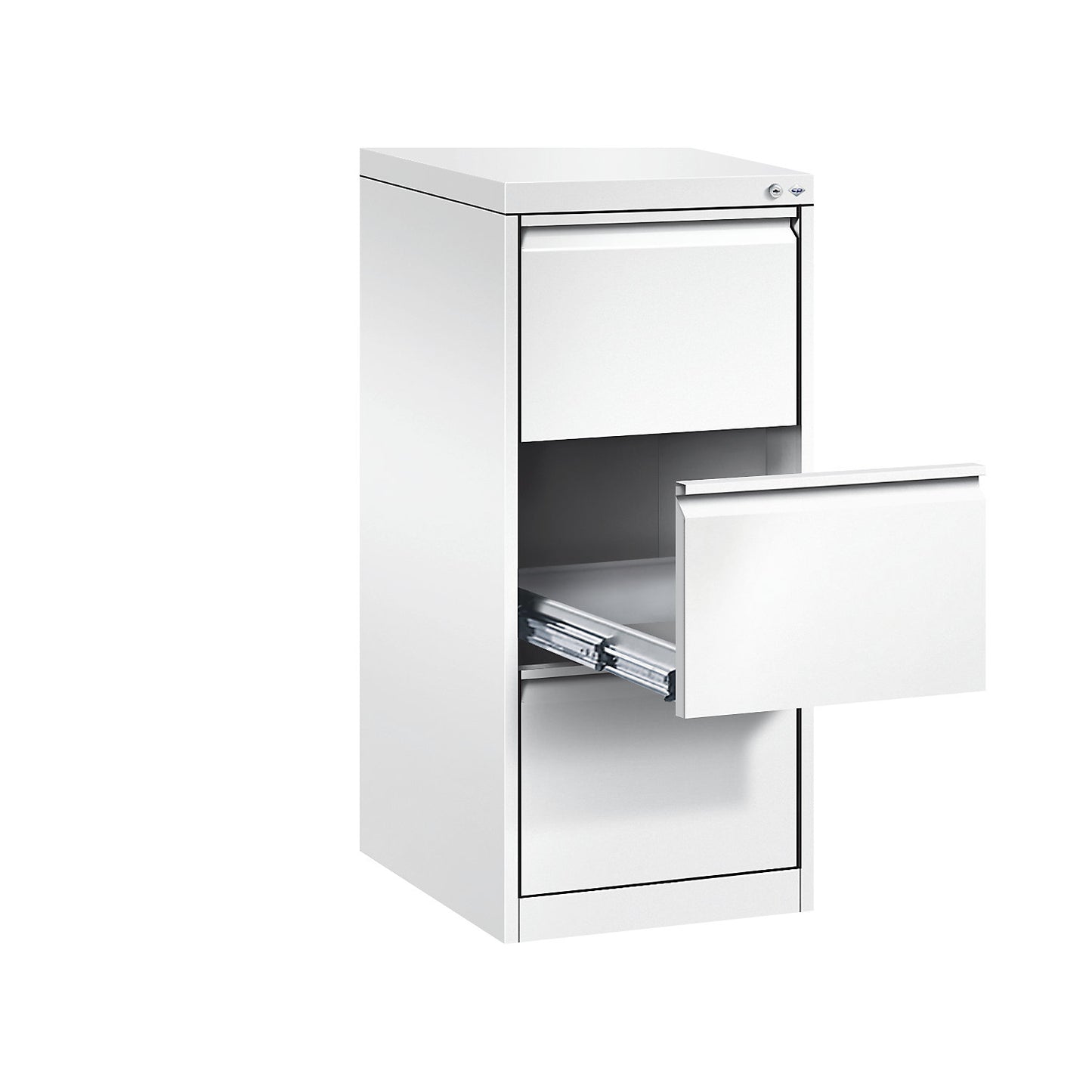 ACURADO index card cabinet, 1 track, 3 drawers, traffic white.