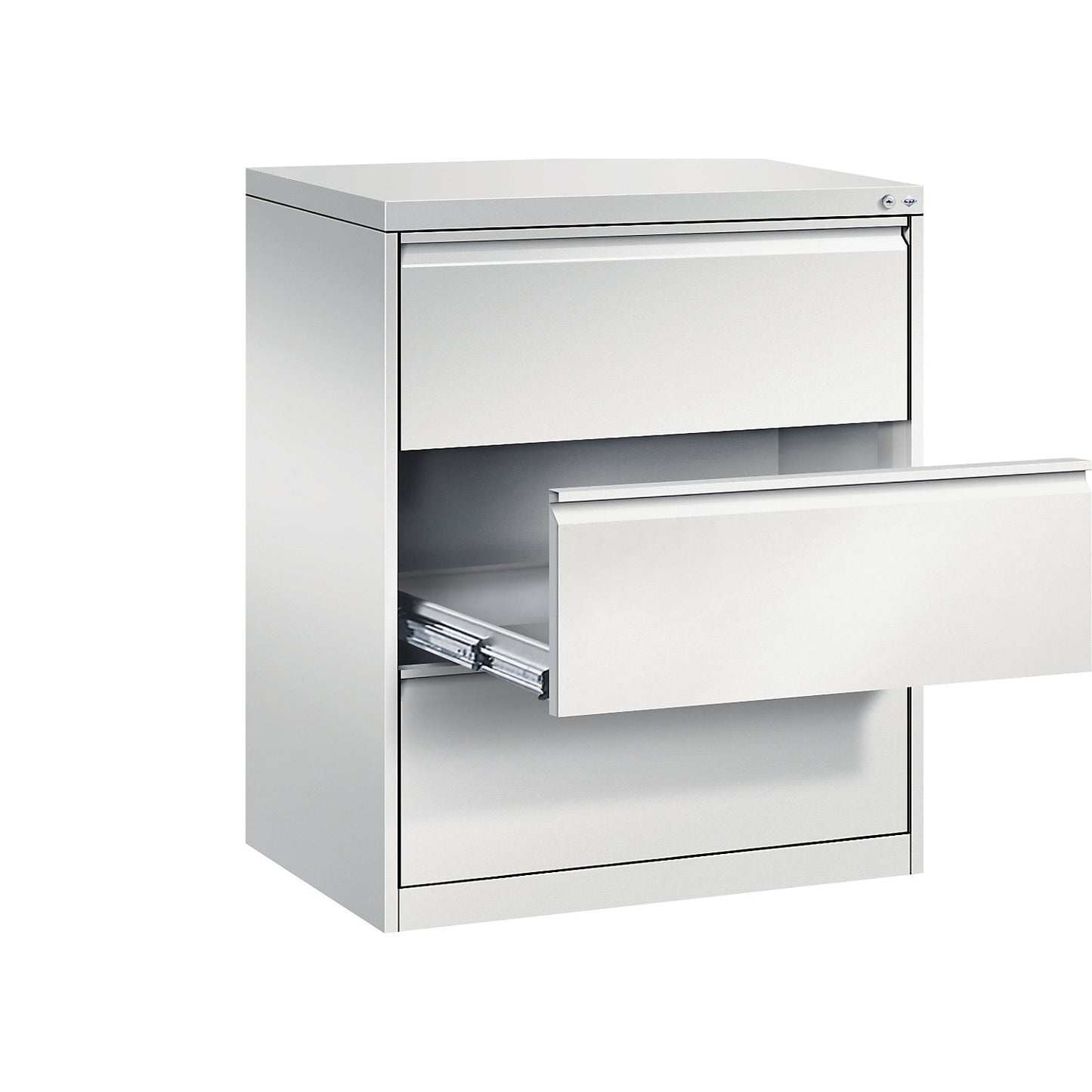 ACURADO index card cabinet, 2 track, 3 drawers, light grey.