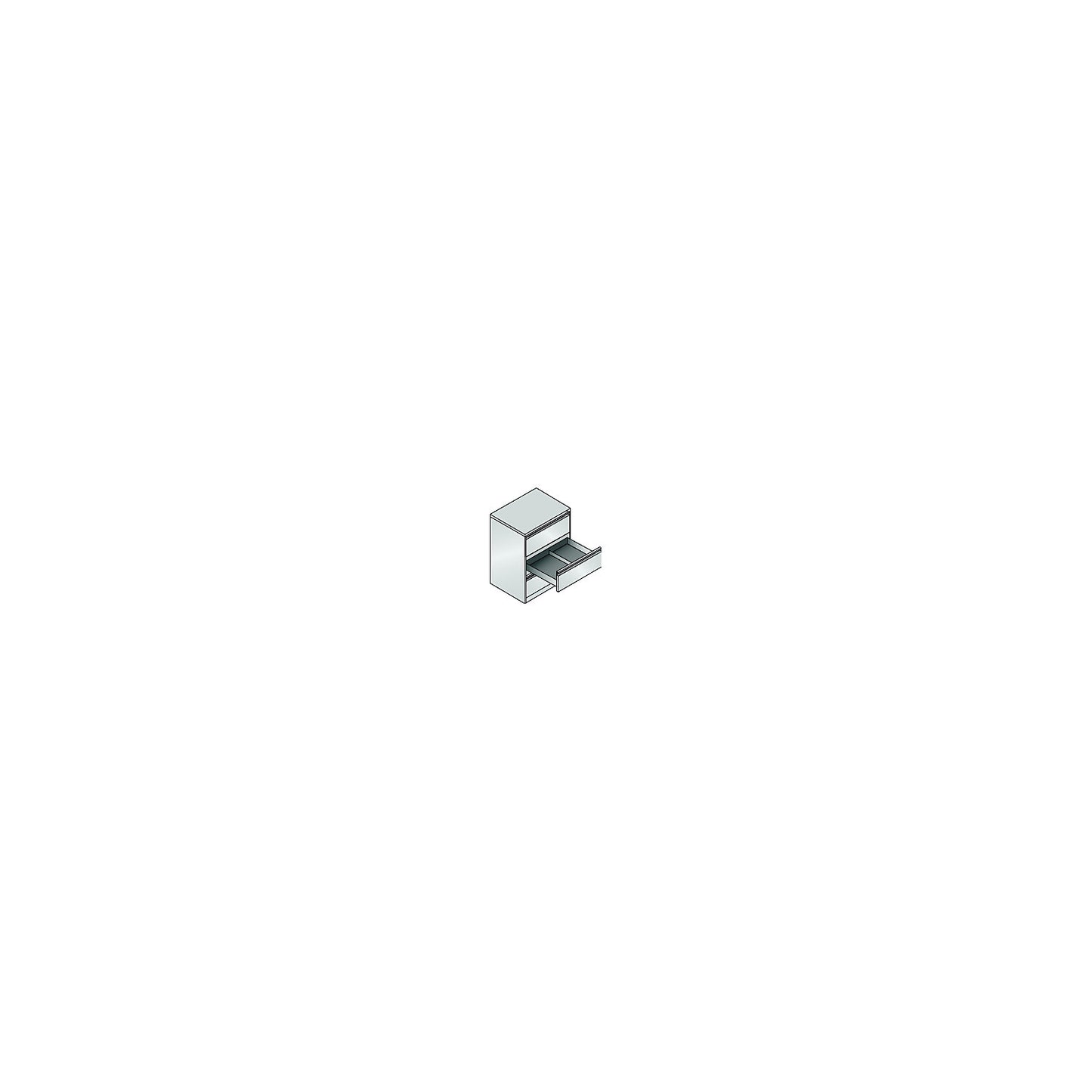 ACURADO index card cabinet, 2 track, 3 drawers, light grey.