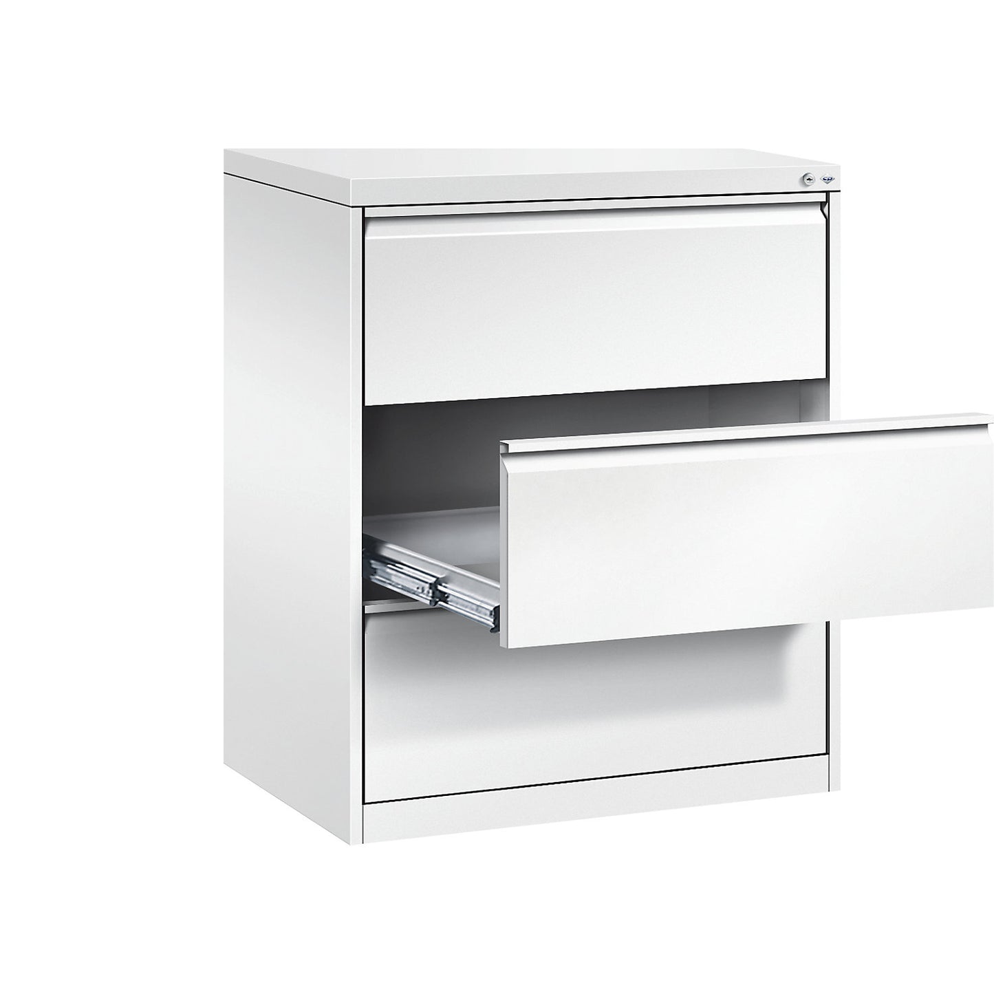 ACURADO index card cabinet, 2 track, 3 drawers, traffic white.