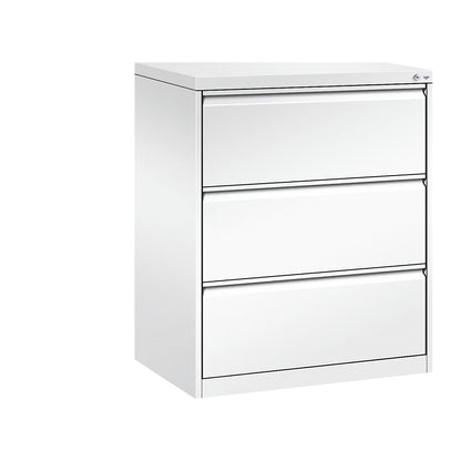 ACURADO index card cabinet, 2 track, 3 drawers, traffic white.