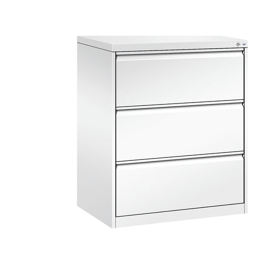 ACURADO index card cabinet, 2 track, 3 drawers, traffic white.