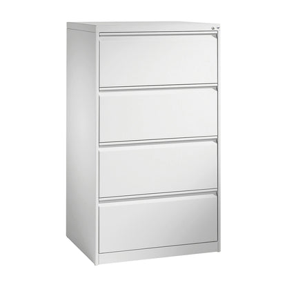 ACURADO index card cabinet, 2 track, 4 drawers, light grey.