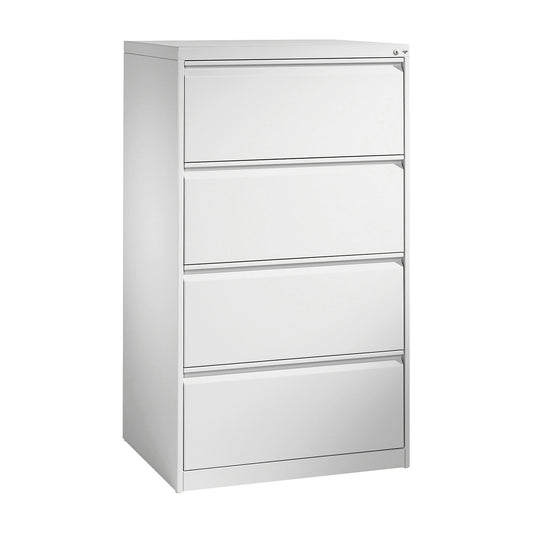 ACURADO index card cabinet, 2 track, 4 drawers, light grey.