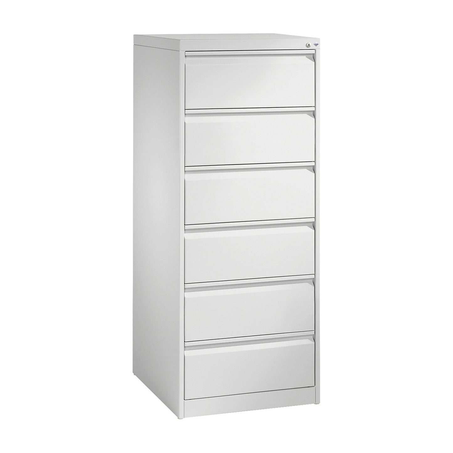 ACURADO index card cabinet, 2 track, 6 drawers, light grey.