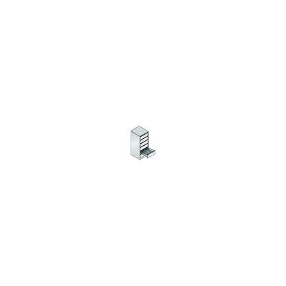 ACURADO index card cabinet, 2 track, 6 drawers, light grey.