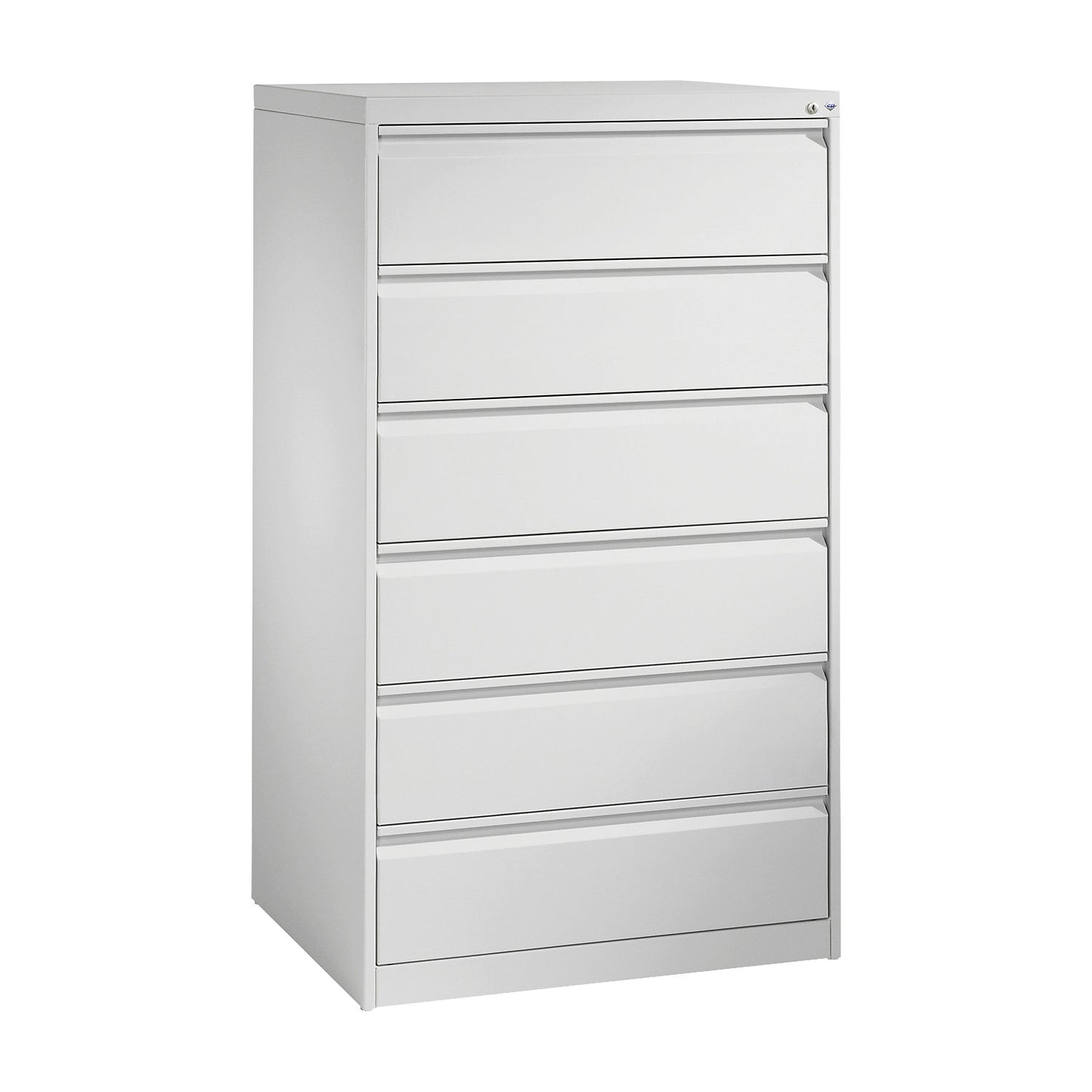 ACURADO index card cabinet, 3 track, 6 drawers, light grey.
