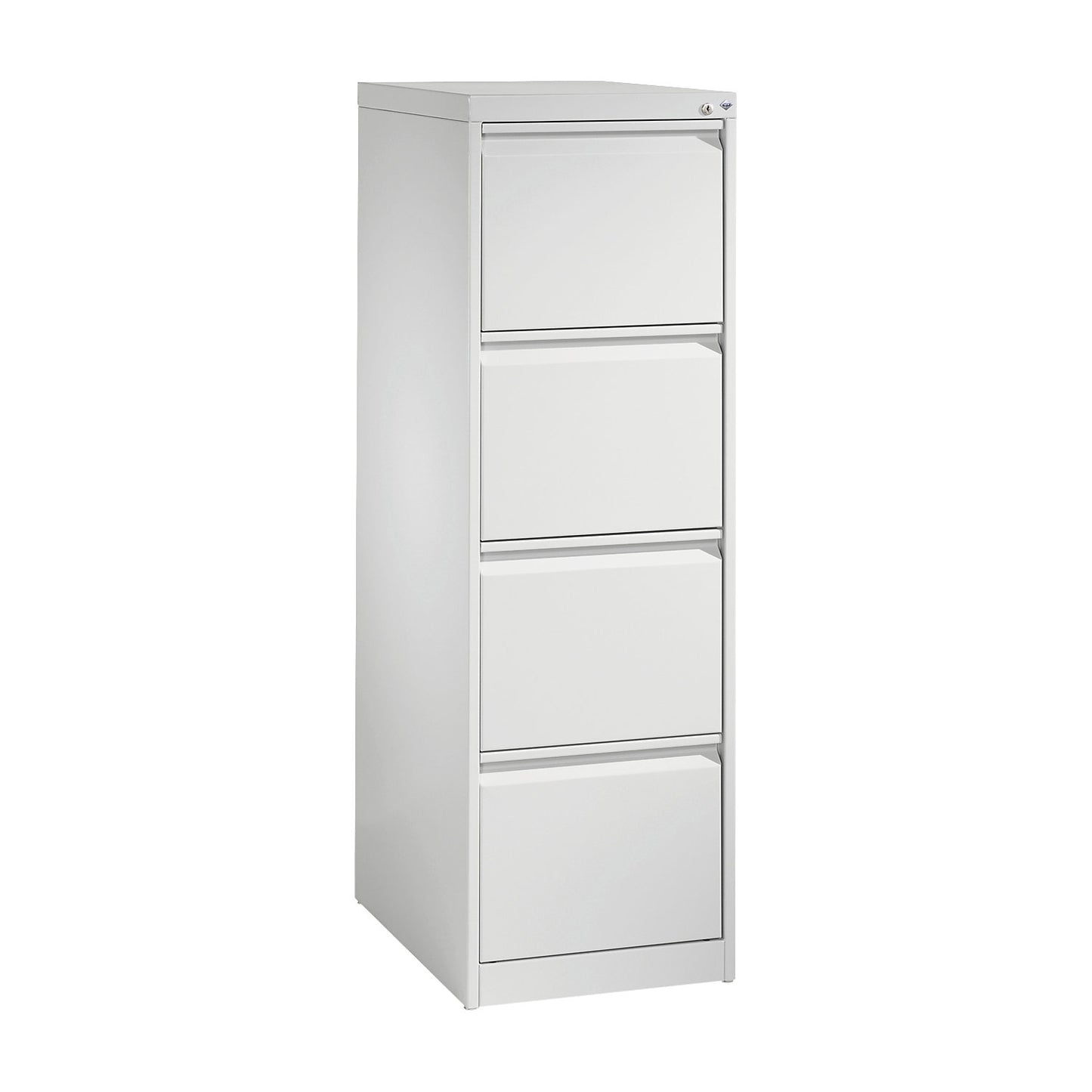 ACURADO suspension filing cabinet, zinc plated, 1 track, 4 drawers, light grey.