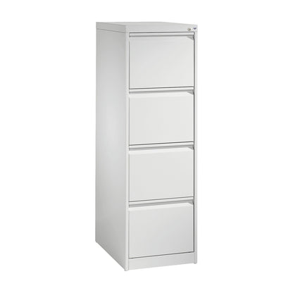 ACURADO suspension filing cabinet, zinc plated, 1 track, 4 drawers, light grey.