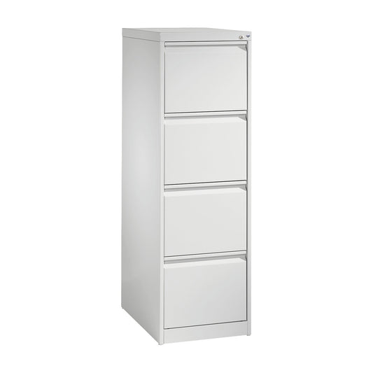 ACURADO suspension filing cabinet, zinc plated, 1 track, 4 drawers, light grey.