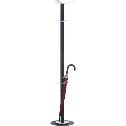 easyCloth coat stand, steel, incl. umbrella stand, model A, 6 hooks.