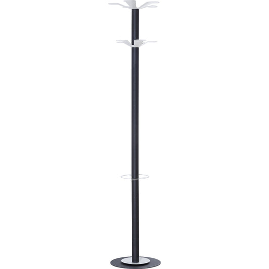 easyCloth coat stand, steel, incl. umbrella stand, model C, 10 hooks.