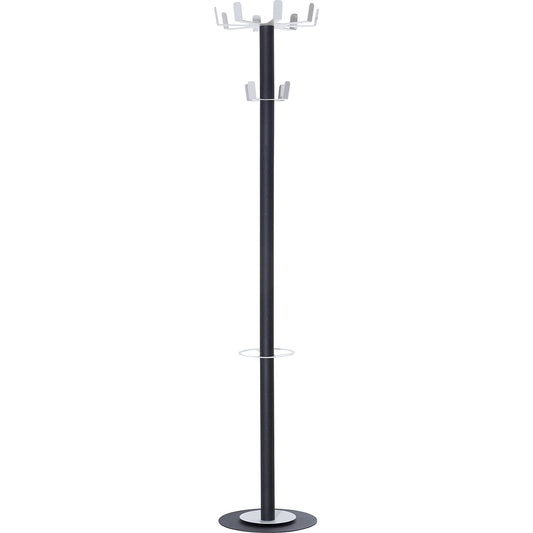 easyCloth coat stand, steel, incl. umbrella stand, model D, 12 hooks.