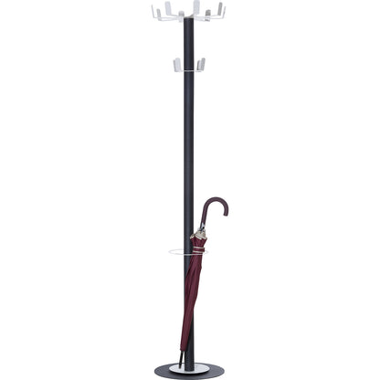 easyCloth coat stand, steel, incl. umbrella stand, model D, 12 hooks.