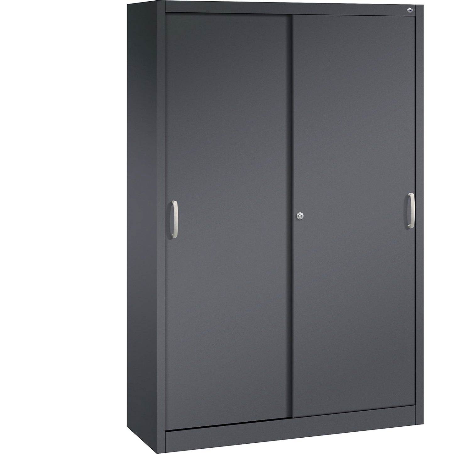 ACURADO sliding door cupboard, 4 shelves, HxWxD 1950 x 1200 x 400 mm, black grey.