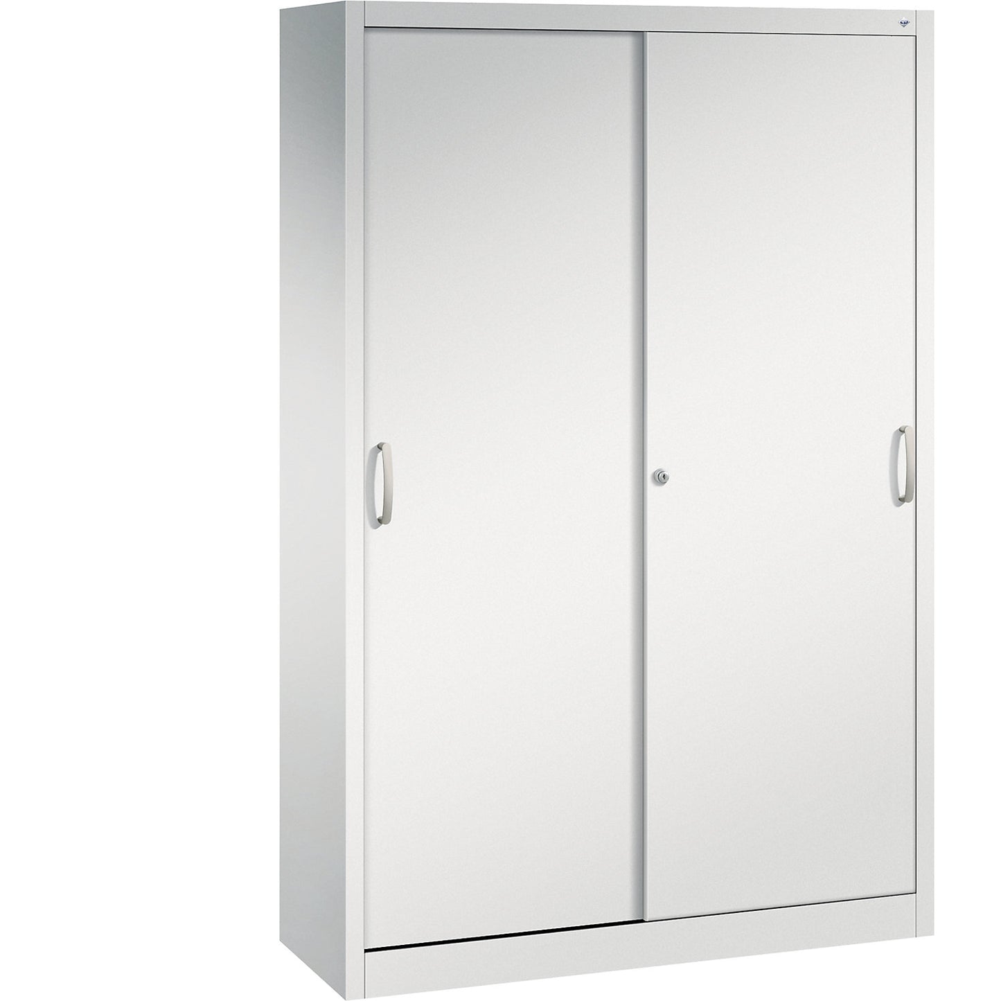 ACURADO sliding door cupboard, 4 shelves, HxWxD 1950 x 1200 x 400 mm, light grey.
