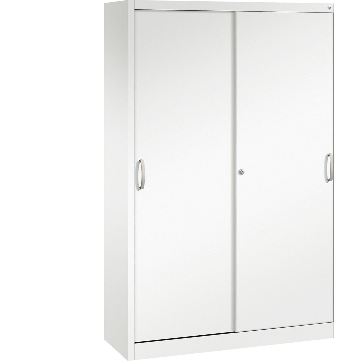 ACURADO sliding door cupboard, 4 shelves, HxWxD 1950 x 1200 x 400 mm, traffic white.