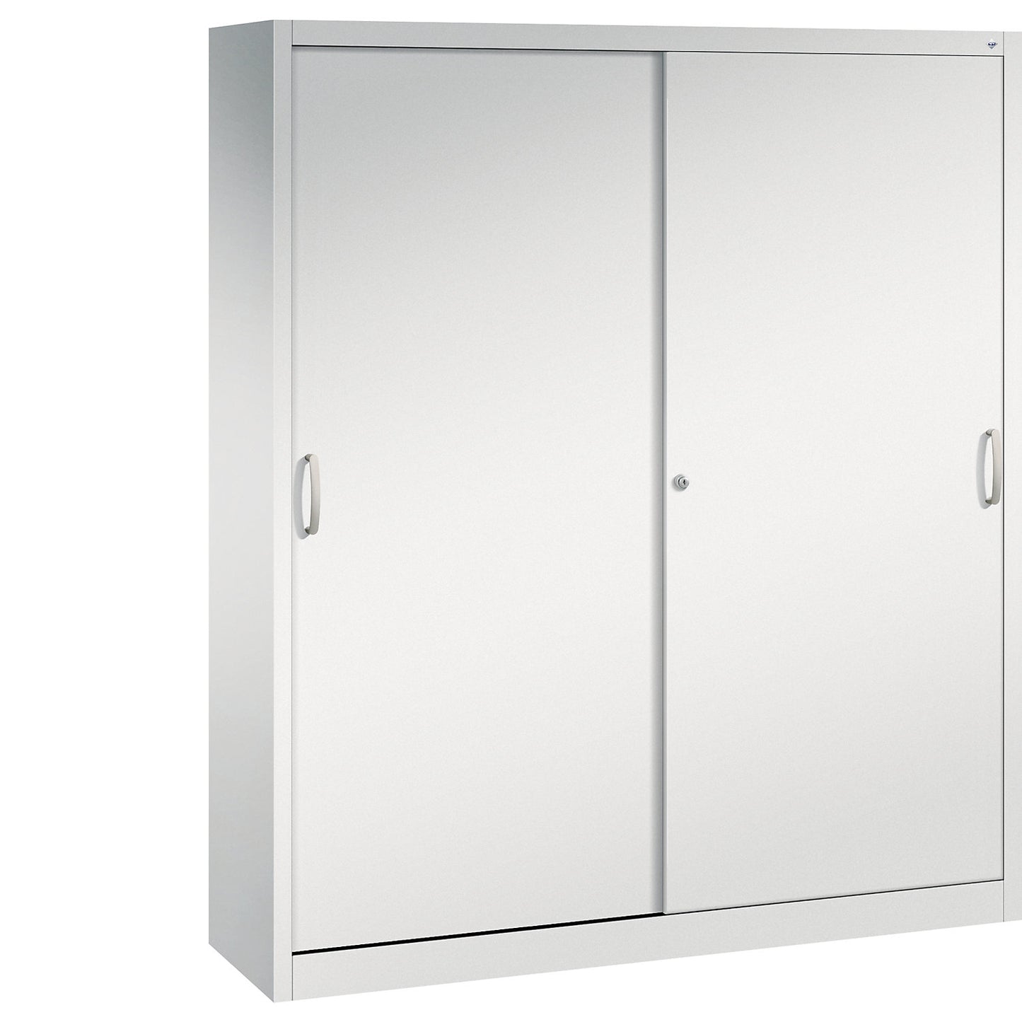 ACURADO sliding door cupboard, 8 shelves, HxWxD 1950 x 1600 x 400 mm, light grey.