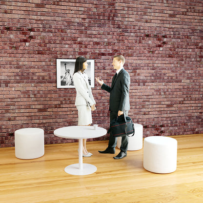 Lounge table, round, Ø 600 mm, white.