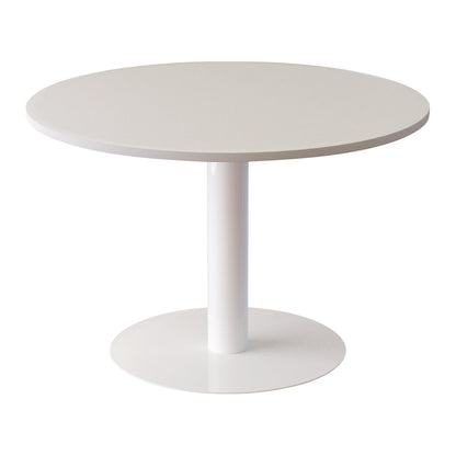 Conference table, Ø 1150 mm, 750 mm high, white.
