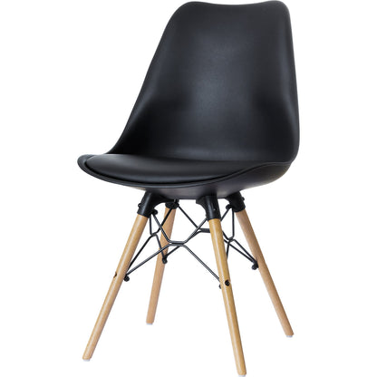 DODGEWOOD chair, with seat cushions, pack of 2, black.