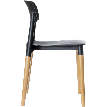 GLAMWOOD chair, pack of 2, black.